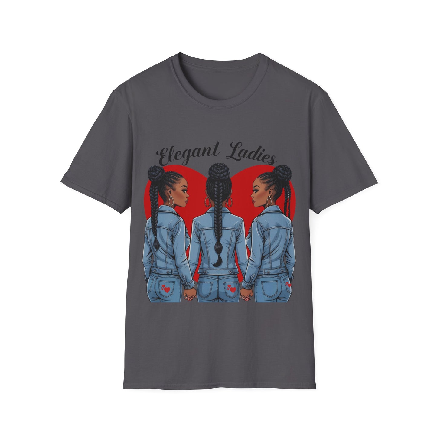 Elegant Ladies Graphic T-Shirt, Unisex Tee, Casual Wear, Gift for Her, Chilling Out Fashion, Heart Design Shirt, Birthday Gift