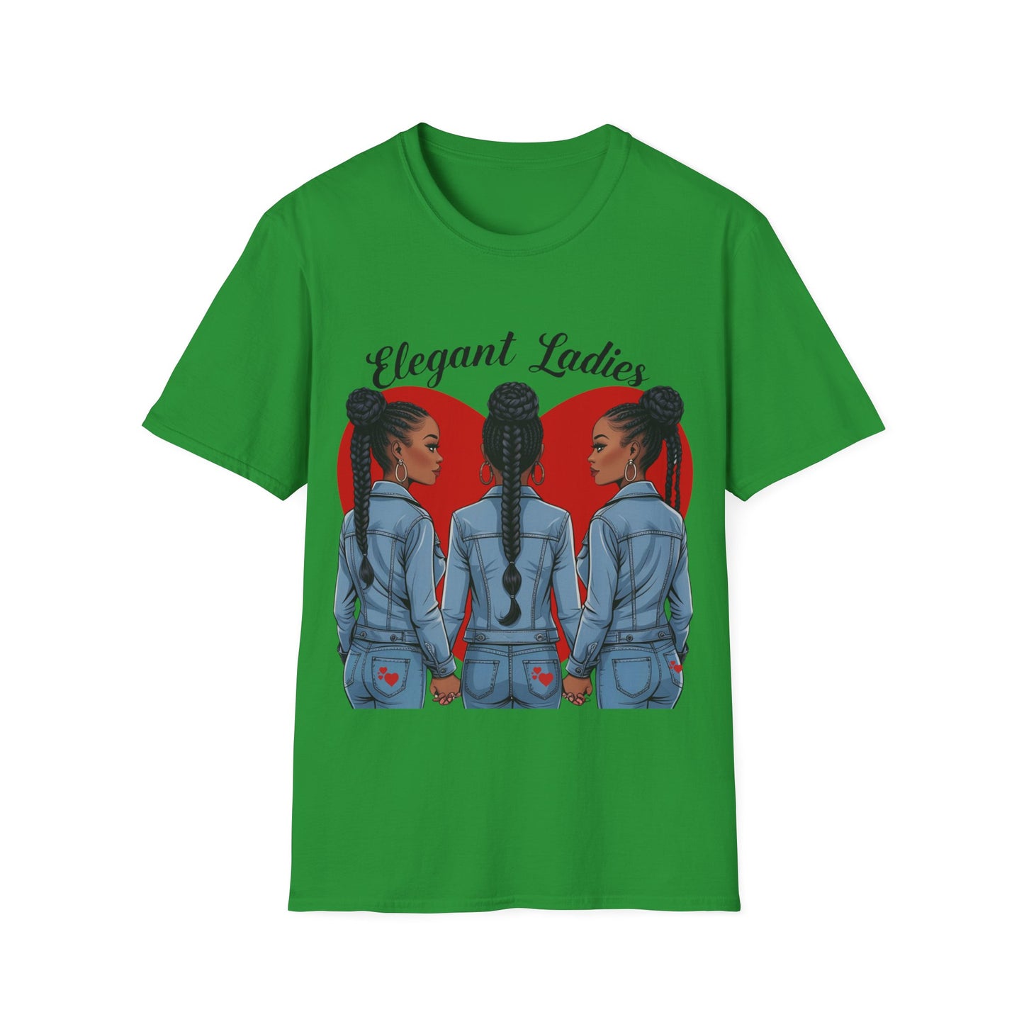 Elegant Ladies Graphic T-Shirt, Unisex Tee, Casual Wear, Gift for Her, Chilling Out Fashion, Heart Design Shirt, Birthday Gift