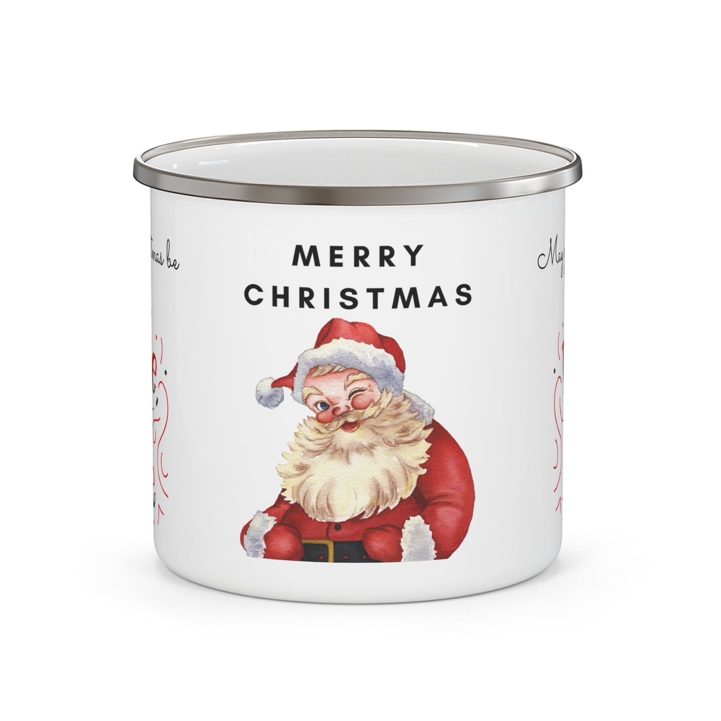 Merry Christmas Smile - Enamel Camping Mug
