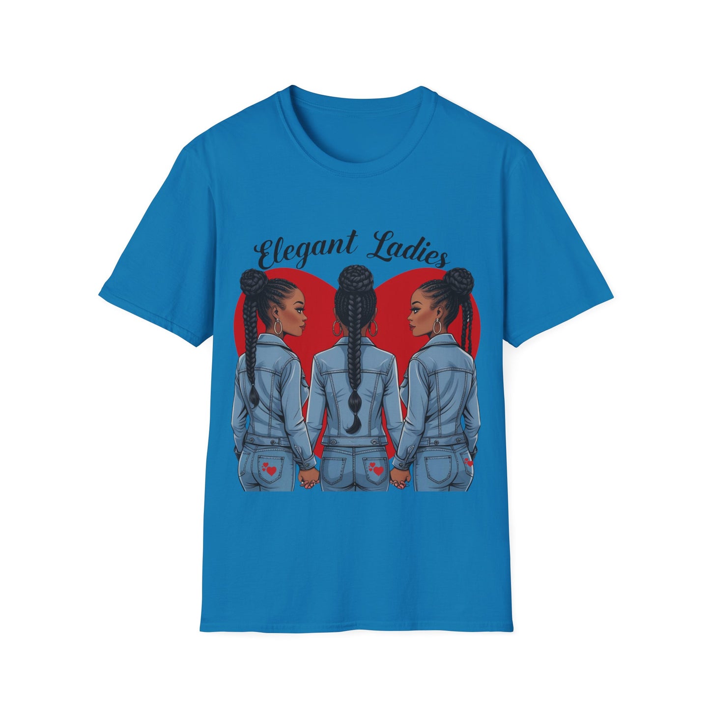 Elegant Ladies Graphic T-Shirt, Unisex Tee, Casual Wear, Gift for Her, Chilling Out Fashion, Heart Design Shirt, Birthday Gift