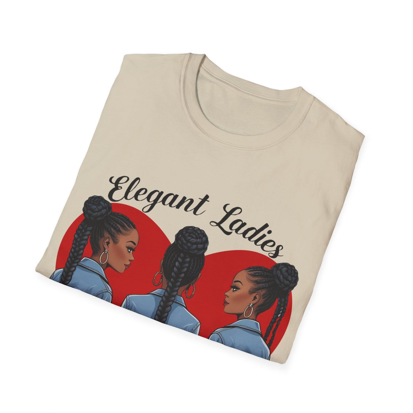 Elegant Ladies Graphic T-Shirt, Unisex Tee, Casual Wear, Gift for Her, Chilling Out Fashion, Heart Design Shirt, Birthday Gift