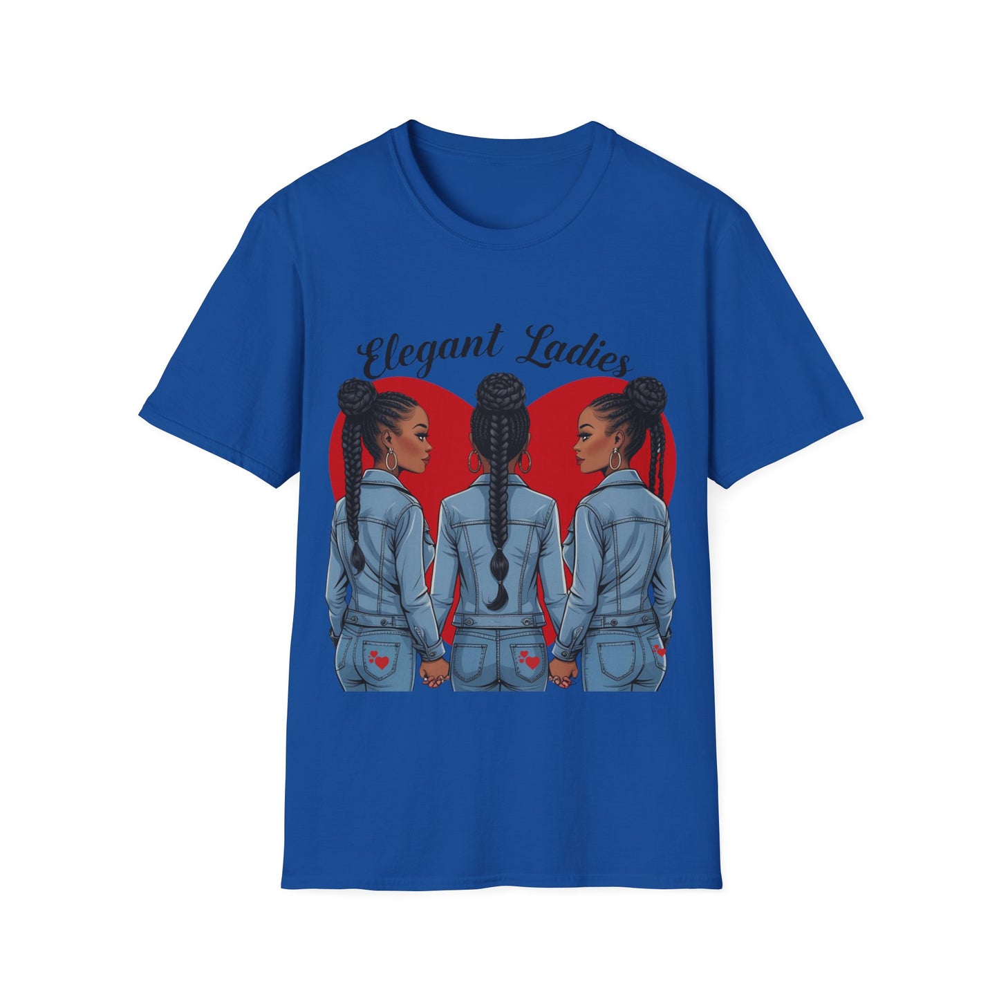 Elegant Ladies Graphic T-Shirt, Unisex Tee, Casual Wear, Gift for Her, Chilling Out Fashion, Heart Design Shirt, Birthday Gift