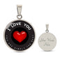 CIRCLE NECKLACE | I Love You | The Best