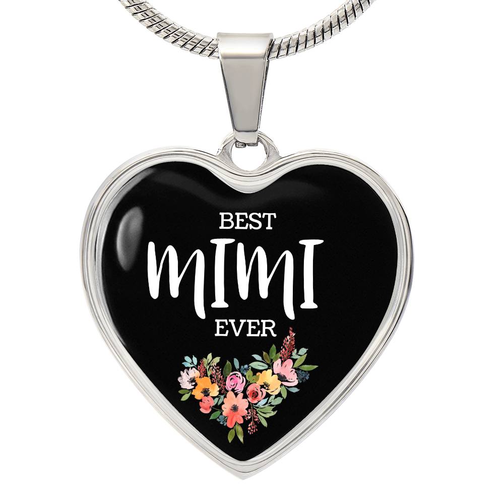 Best Mimi Ever - Heart Necklace & Weekender Tote Bag