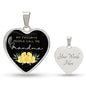 Heart Necklace | Favorite People | Grandma | Flowers