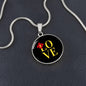 CIRCLE NECKLACE | Love | Red