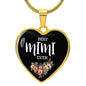 Heart Necklace | Best Mimi Ever | Flowers