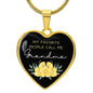 Heart Necklace | Favorite People | Grandma | Flowers