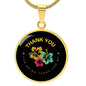 CIRCLE NECKLACE | Thank You | Flowers