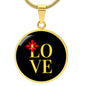 CIRCLE NECKLACE | Love | Red