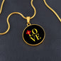 CIRCLE NECKLACE | Love | Red