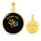 CIRCLE NECKLACE | Thank You | Flowers