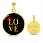 CIRCLE NECKLACE | Love | Red