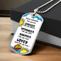 DOG TAG - Braver, Stronger (White)