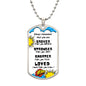 DOG TAG - Braver, Stronger (White)