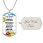 DOG TAG - Braver, Stronger (White)