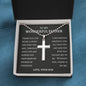 WONDERFUL FATHER | SS CROSS BALL CHAIN | BLACK