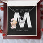 Mother's Day 'M' | Forever Love Necklace | Black