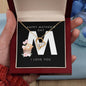 Mother's Day 'M' | Forever Love Necklace | Black