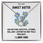 SISTER | ETERNAL HOPE | WHITE & BLUE FLOWERS