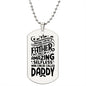 ENGRAVED DOG TAG -Amazing selfless daddy