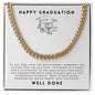 Happy Graduation - Cuban Link | White