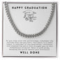 Happy Graduation - Cuban Link | White