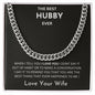 BEST HUBBY EVER | CUBAN LINK NECKLACE | BLACK