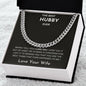 BEST HUBBY EVER | CUBAN LINK NECKLACE | BLACK