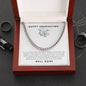 Happy Graduation - Cuban Link | White