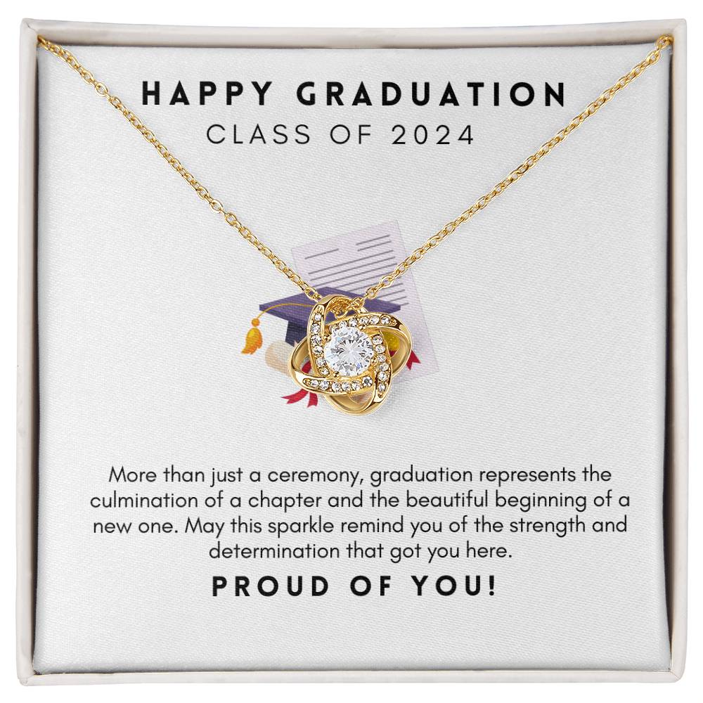 Happy Graduation - Proud Love Knot Necklace