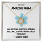 AMAZING MOM | LOVE KNOT | WHITE & BLUE FLOWER