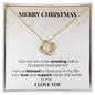 MERRY CHRISTMAS | LOVE KNOT NECKLACE | ADD NAME