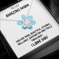 AMAZING MOM | LOVE KNOT | WHITE & BLUE FLOWER