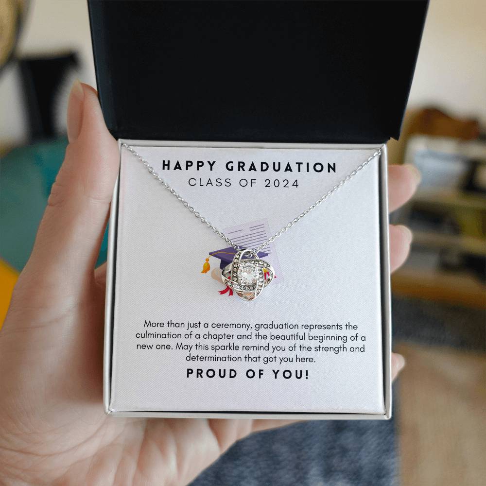 Happy Graduation - Proud Love Knot Necklace