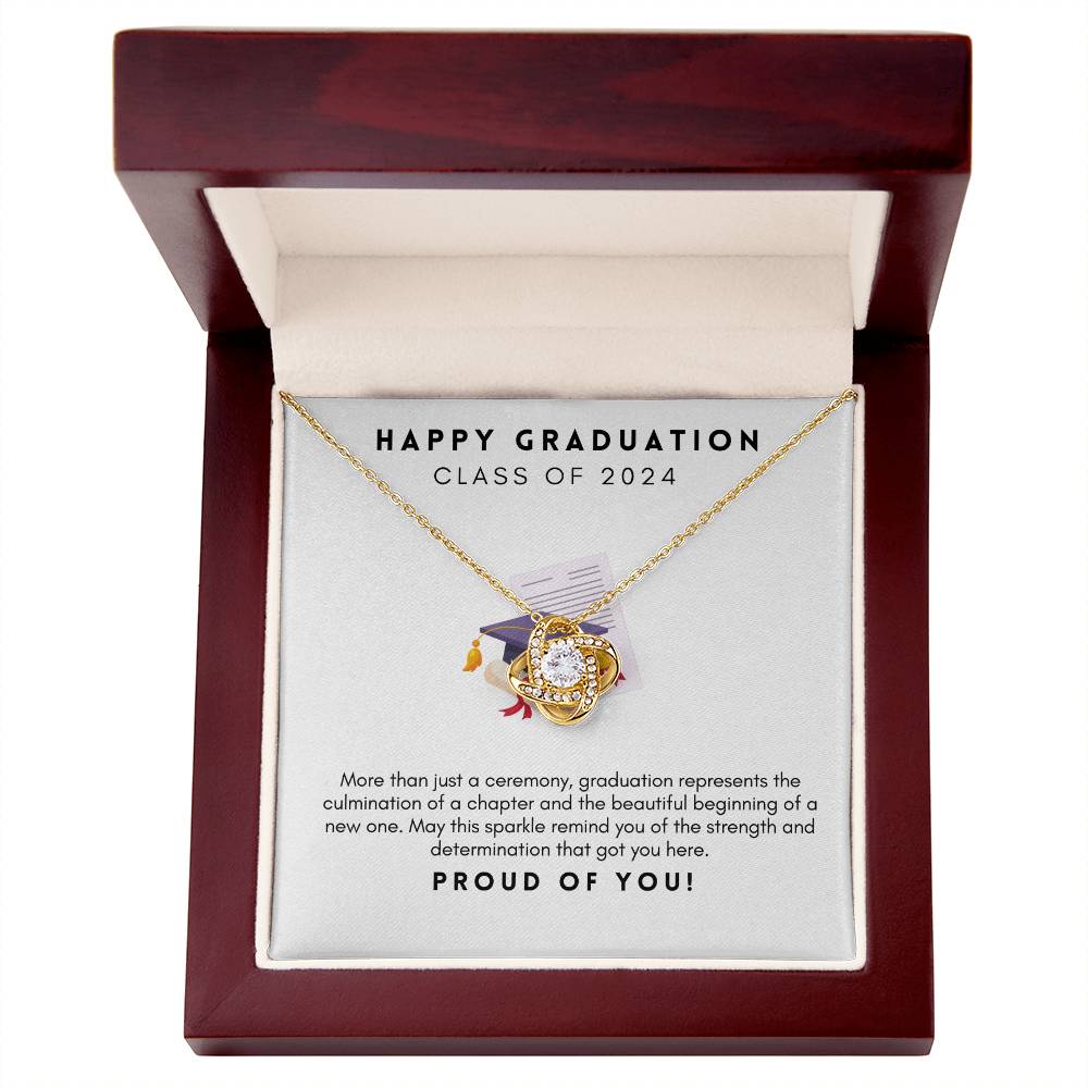 Happy Graduation - Proud Love Knot Necklace