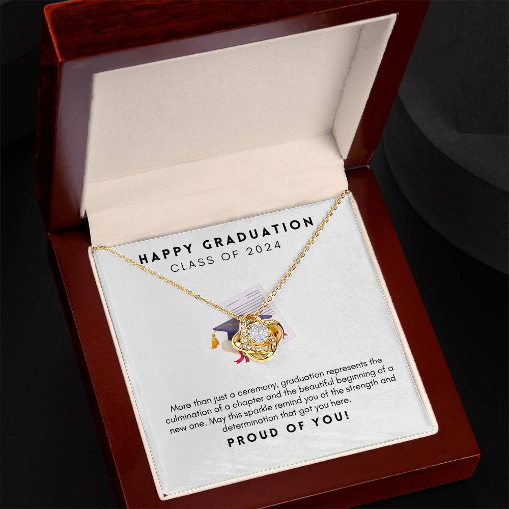 Happy Graduation - Proud Love Knot Necklace