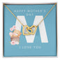 Mother's Day 'M' | Interlocking Hearts | P. Blue