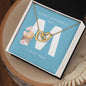 Mother's Day 'M' | Interlocking Hearts | P. Blue