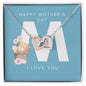 Mother's Day 'M' | Interlocking Hearts | P. Blue