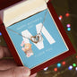 Mother's Day 'M' | Interlocking Hearts | P. Blue