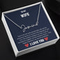 WIFE | Signature name necklace | Valentines | Navy