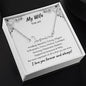 MY WIFE | Signature name necklace | White