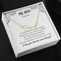 MY WIFE | Signature name necklace | White