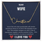 WIFE | Signature name necklace | Valentines | Navy