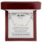 MY WIFE | Signature name necklace | White