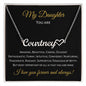 DAUGHTER | Heart name necklace | Black