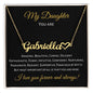 DAUGHTER | Heart name necklace | Black