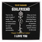 GIRLFRIEND | Flower name necklace | Black