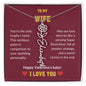 WIFE | Flower name necklace | Valentines | D.Red